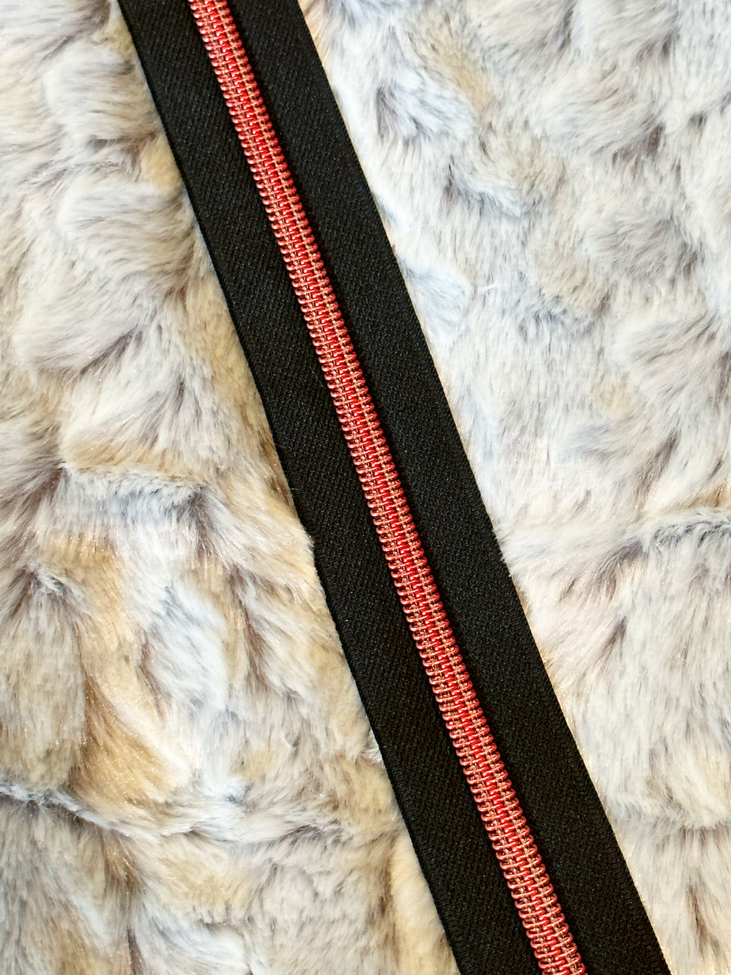 Metallic Red Zipper Tape (Metallic)