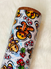 Load image into Gallery viewer, Gingerbread Man Fabric Tumbler 20oz
