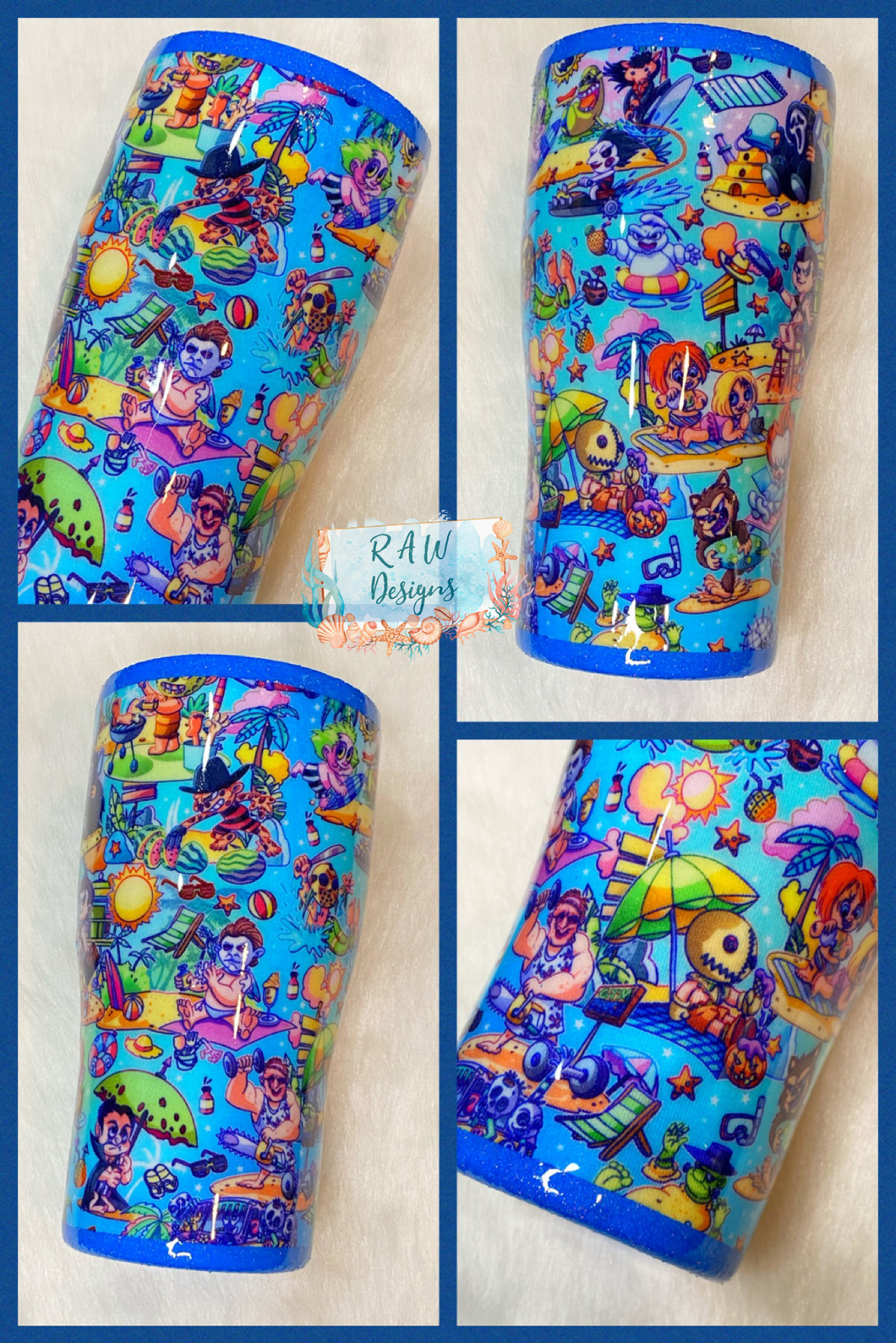 Summer Horror Fabric Tumbler 20oz